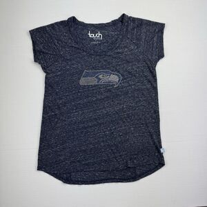 Touch Stadium Seattle Seahawks Shirt EMBELLISHED Womens Size Small Blue